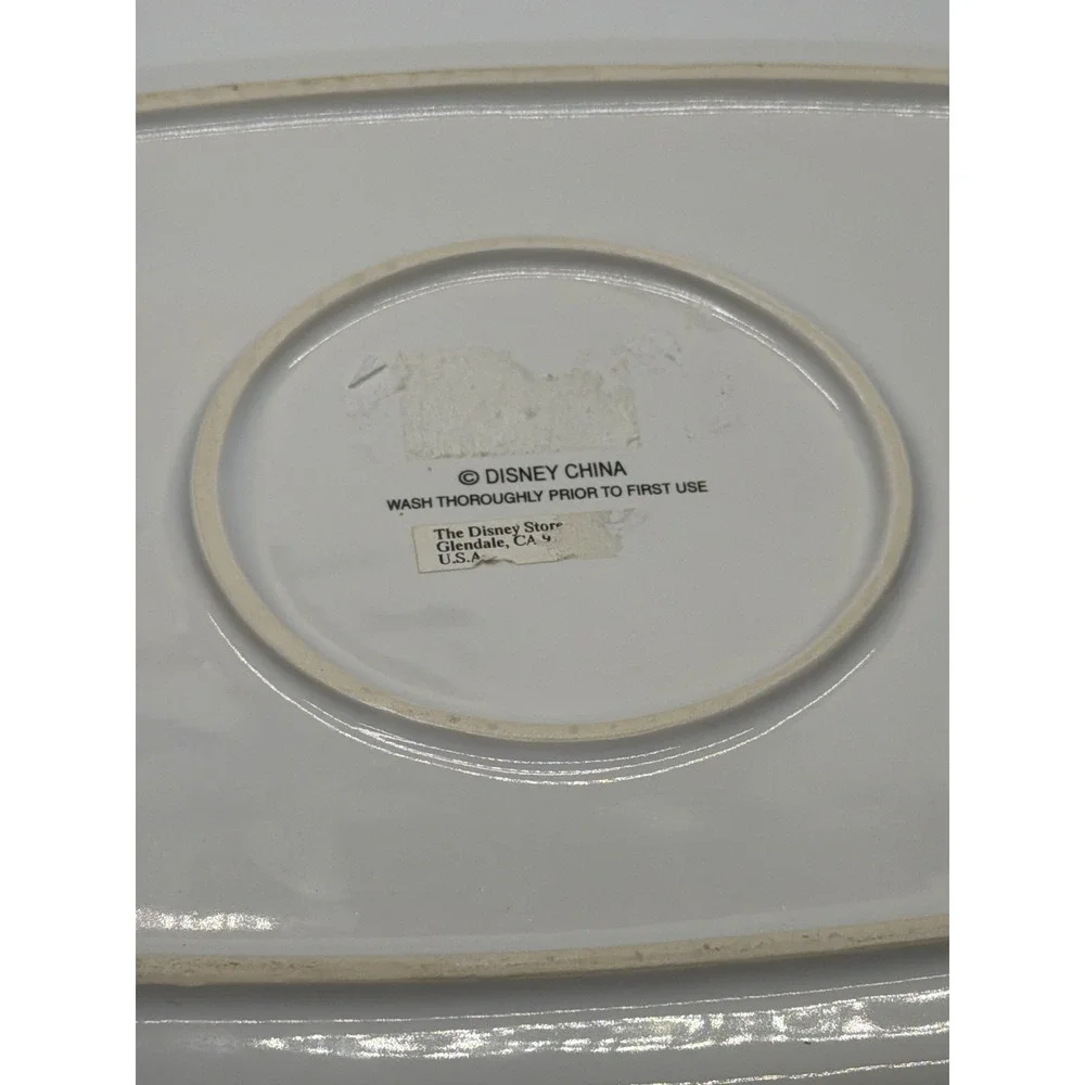 Disney Store Mickey & Friends Ceramic Chip and Dip Set Blue White‎ Snack Platter